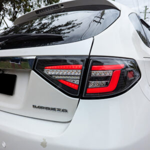 spec d black red 3d led tail light dynamic signal for 08 13 subaru impreza g3 wrx rs sti hatchback taillights