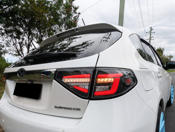 spec d black red 3d led tail light dynamic signal for 08 13 subaru impreza g3 wrx rs sti hatchback taillights