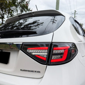spec d black red 3d led tail light dynamic signal for 08 13 subaru impreza g3 wrx rs sti hatchback taillights