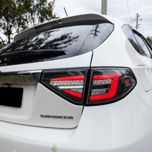 spec d black red 3d led tail light dynamic signal for 08 13 subaru impreza g3 wrx rs sti hatchback taillights