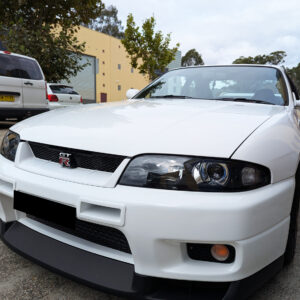 jdm black oe projector headlights for nissan skyline r33 gtr gts25 gts series 1&3 head lights