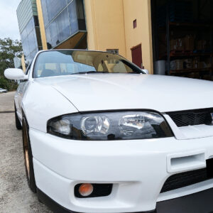 jdm black oe projector headlights for nissan skyline r33 gtr gts25 gts series 1&3 head lights