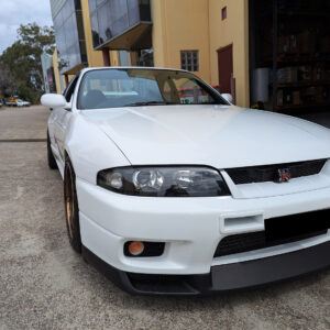 jdm black oe projector headlights for nissan skyline r33 gtr gts25 gts series 1&3 head lights