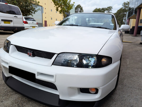 jdm black oe projector headlights for nissan skyline r33 gtr gts25 gts series 1&3 head lights