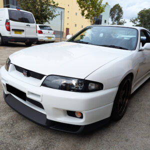 jdm black oe projector headlights for nissan skyline r33 gtr gts25 gts series 1&3 head lights