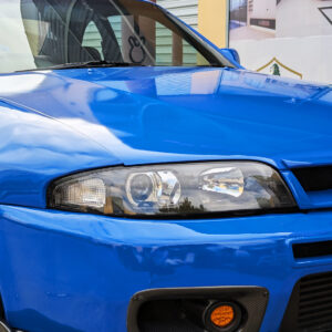 jdm black oe projector headlights for nissan skyline r33 gtr gts25 gts series 1&3 head lights
