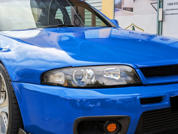 jdm black oe projector headlights for nissan skyline r33 gtr gts25 gts series 1&3 head lights