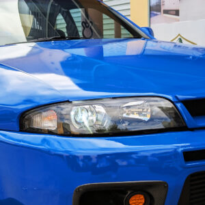 jdm black oe projector headlights for nissan skyline r33 gtr gts25 gts series 1&3 head lights