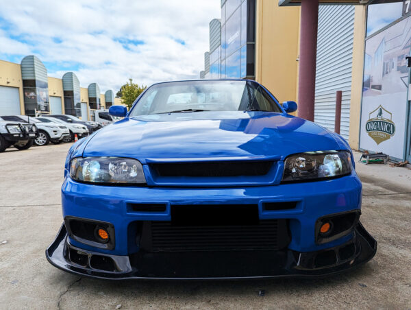 jdm black oe projector headlights for nissan skyline r33 gtr gts25 gts series 1&3 head lights
