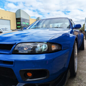jdm black oe projector headlights for nissan skyline r33 gtr gts25 gts series 1&3 head lights