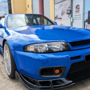 jdm black oe projector headlights for nissan skyline r33 gtr gts25 gts series 1&3 head lights