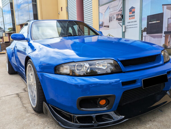 jdm black oe projector headlights for nissan skyline r33 gtr gts25 gts series 1&3 head lights