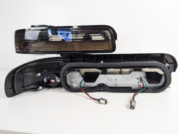 smoke led tail lights for 89 94 nissan silvia s13 dmax taillights