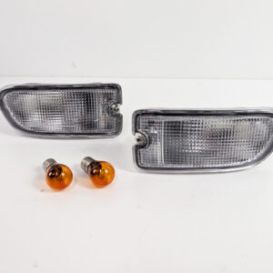clear front bumper turn signal indicator lights for 98 00 subaru impreza gc8 gf8 wrx sti