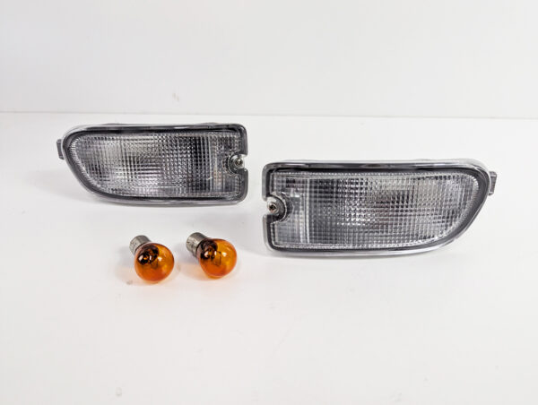 clear front bumper turn signal indicator lights for 98 00 subaru impreza gc8 gf8 wrx sti