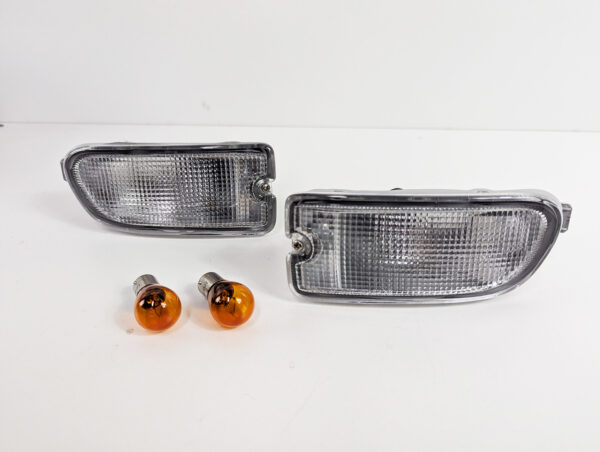 clear front bumper turn signal indicator lights for 98 00 subaru impreza gc8 gf8 wrx sti