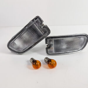 clear front bumper turn signal indicator lights for 98 00 subaru impreza gc8 gf8 wrx sti