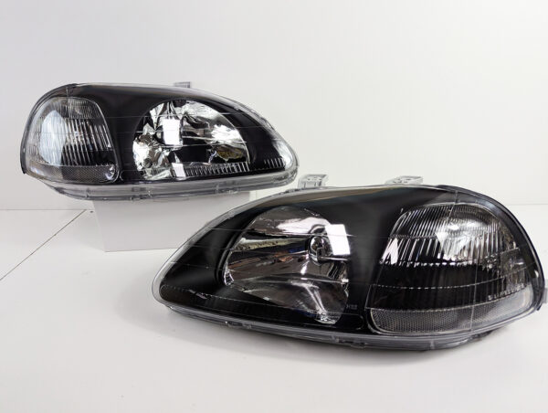 ek9 type r oem style black headlights for 96 98 honda civic ek vti