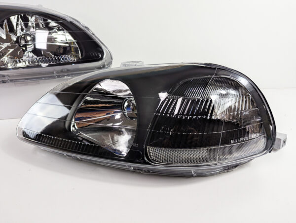 ek9 type r oem style black headlights for 96 98 honda civic ek vti