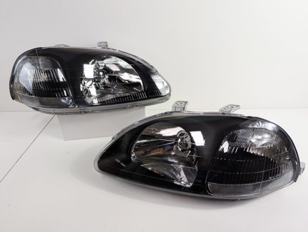 ek9 type r oem style black headlights for 96 98 honda civic ek vti
