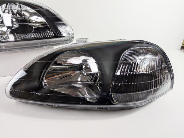 ek9 type r oem style black headlights for 96 98 honda civic ek vti