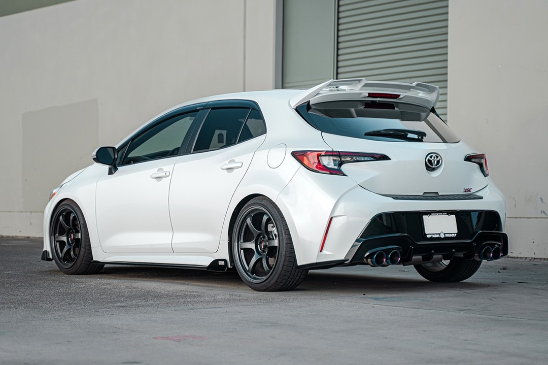 remark cat back exhaust – toyota corolla hatch e210 (quad exit, burnt tips)