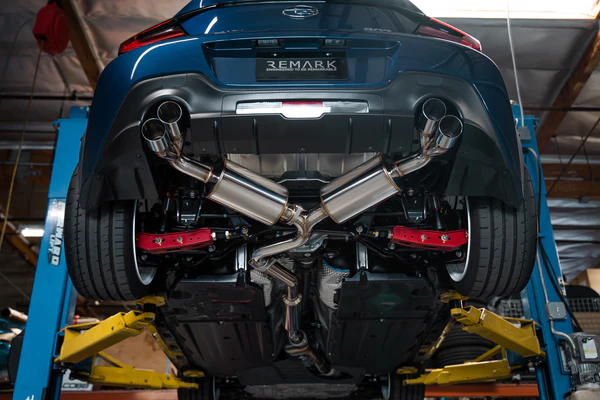 remark quad exit cat back exhaust – subaru brz/toyota gr86 (stainless tips)