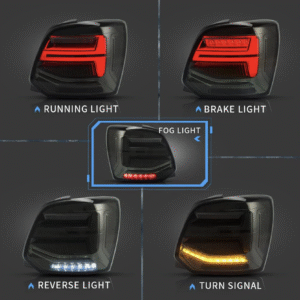 smoke 3d led sequential tail lights for 2009 2017 vw volkswagen polo mk5 taillights