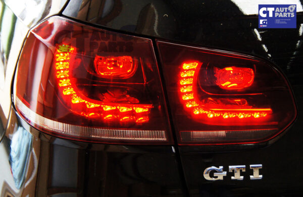golf r style clear red full led taillights for 2009 2013 vw golf 6 vi mk6 tsi tdi gti