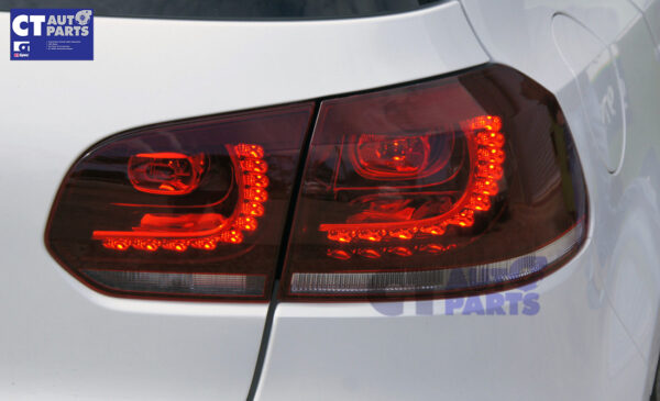 golf r style clear red full led taillights for 2009 2013 vw golf 6 vi mk6 tsi tdi gti
