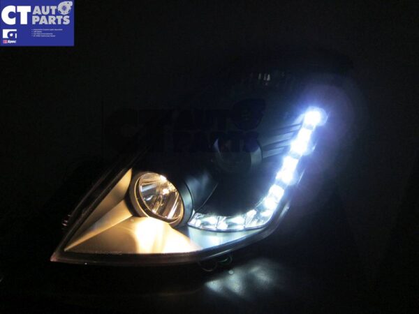 drl led black projector headlights for 03 05 nissan 350z z33 fairlady hid type