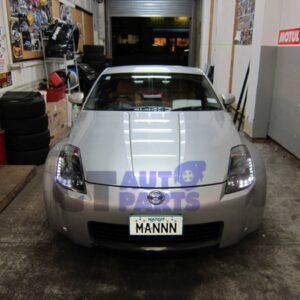 drl led black projector headlights for 03 05 nissan 350z z33 fairlady hid type