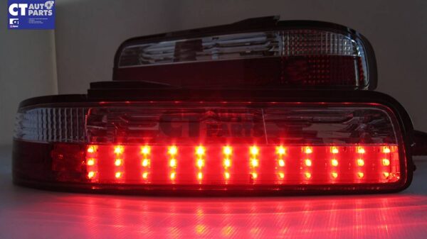 smoke led tail lights for 89 94 nissan silvia s13 dmax taillights