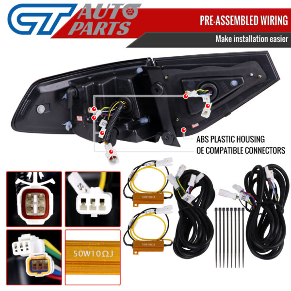 spec d jet black3d led tail light dynamic signal for 08 13 subaru impreza g3 wrx rs sti hatchback taillights