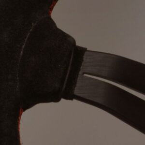 nardi deep corn steering wheel – 330mm black suede/red stitch