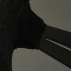 nardi deep corn steering wheel – 350mm black suede/red stitch