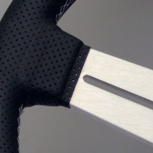 nardi competition steering wheel – 330mm black leather/grey stitch