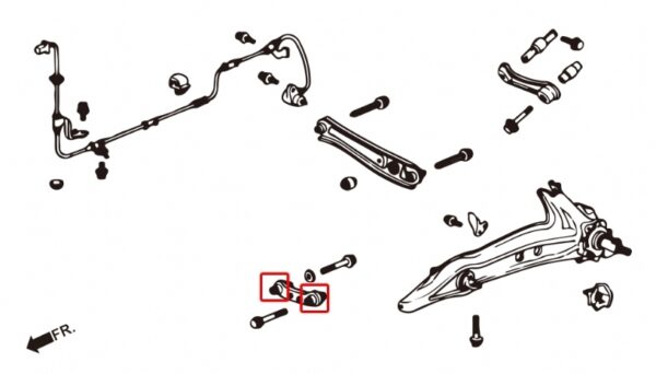 hardrace toe control arm bush set – honda civic ef ed eg ej ek/integra da dc2 dc4