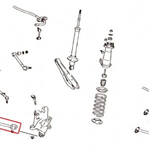 hardrace rear strut arm – lexus is250 is350 gs350 2006 2013/crown/majesta 2004 2018 (pillowball)