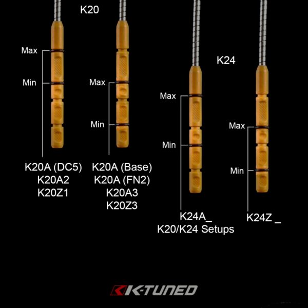 k tuned billet dipstick – honda k20 (red)