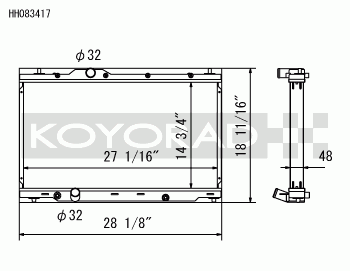 koyo racing aluminium radiator – honda civic fk8 type r