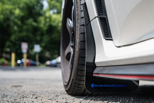 rally armor mud flaps – honda civic type r fk8 (black/blue)