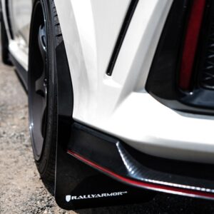 rally armor mud flaps – honda civic type r fk8 (red/black)