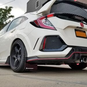 rally armor mud flaps – honda civic type r fk8 (red/black)