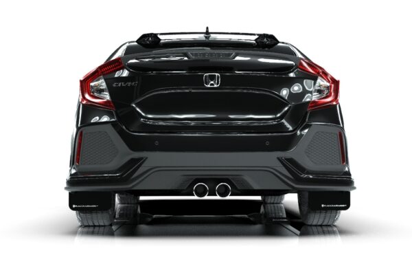 rally armor mud flaps – honda civic hatch fk4 fk7 (black/white)