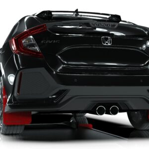 rally armor mud flaps – honda civic hatch fk4 fk7 (red/black)