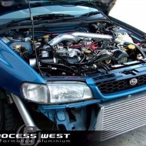 process west front mount intercooler kit – subaru 1997 2000 gc8 wrx/sti (silver)