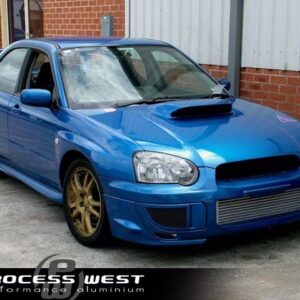process west front mount intercooler kit – subaru wrx/sti 2001 2002 (silver)