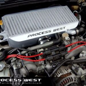 process west top mount intercooler – subaru wrx/sti 1997 1998 gc8 (black)