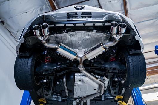 remark cat back exhaust – toyota corolla hatch e210 (quad exit, burnt tips)